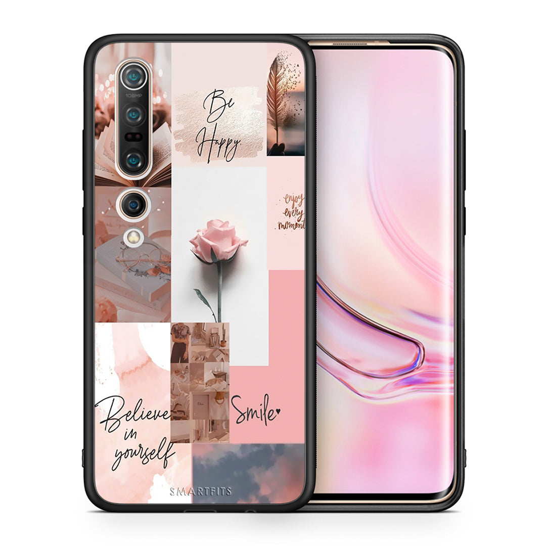 Θήκη Xiaomi Mi 10 Aesthetic Collage από τη Smartfits με σχέδιο στο πίσω μέρος και μαύρο περίβλημα | Xiaomi Mi 10 Aesthetic Collage case with colorful back and black bezels