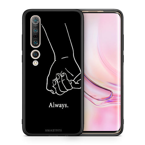 Θήκη Αγίου Βαλεντίνου Xiaomi Mi 10 Always & Forever 1 από τη Smartfits με σχέδιο στο πίσω μέρος και μαύρο περίβλημα | Xiaomi Mi 10 Always & Forever 1 case with colorful back and black bezels