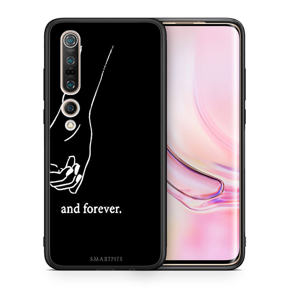 Θήκη Αγίου Βαλεντίνου Xiaomi Mi 10 Always & Forever 2 από τη Smartfits με σχέδιο στο πίσω μέρος και μαύρο περίβλημα | Xiaomi Mi 10 Always & Forever 2 case with colorful back and black bezels