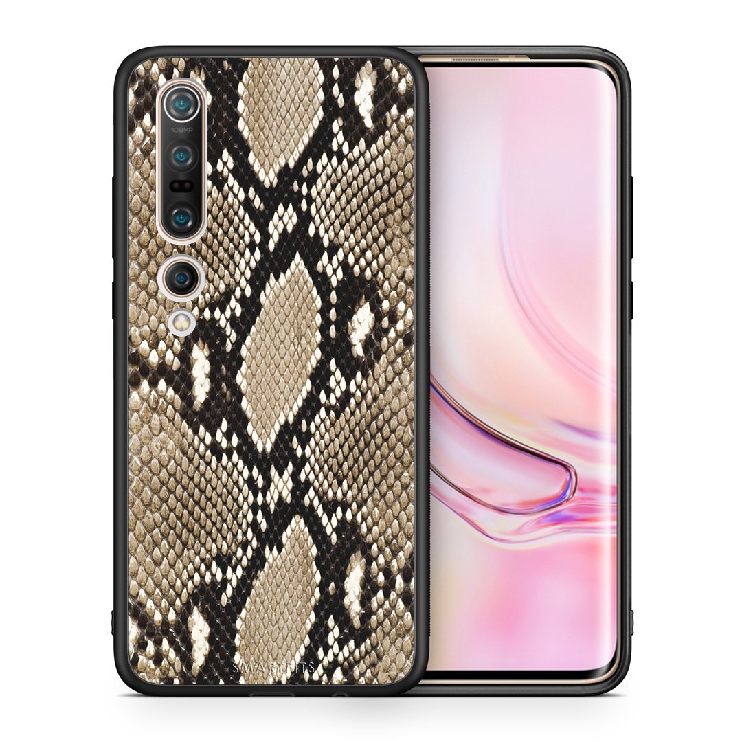 Θήκη Xiaomi Mi 10 Pro Fashion Snake Animal από τη Smartfits με σχέδιο στο πίσω μέρος και μαύρο περίβλημα | Xiaomi Mi 10 Pro Fashion Snake Animal case with colorful back and black bezels
