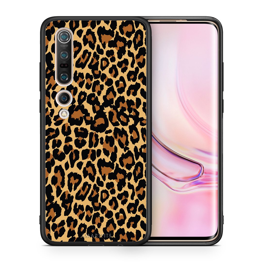Θήκη Xiaomi Mi 10 Pro Leopard Animal από τη Smartfits με σχέδιο στο πίσω μέρος και μαύρο περίβλημα | Xiaomi Mi 10 Pro Leopard Animal case with colorful back and black bezels