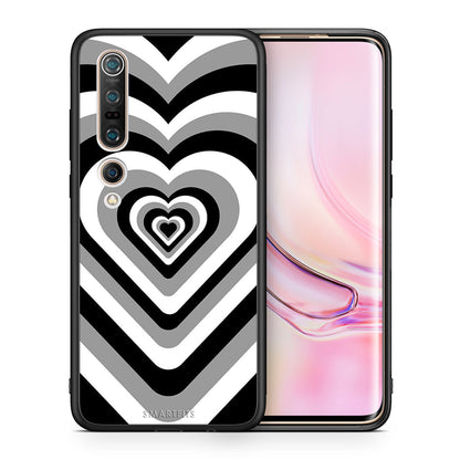 Θήκη Xiaomi Mi 10 Pro Black Hearts από τη Smartfits με σχέδιο στο πίσω μέρος και μαύρο περίβλημα | Xiaomi Mi 10 Pro Black Hearts case with colorful back and black bezels
