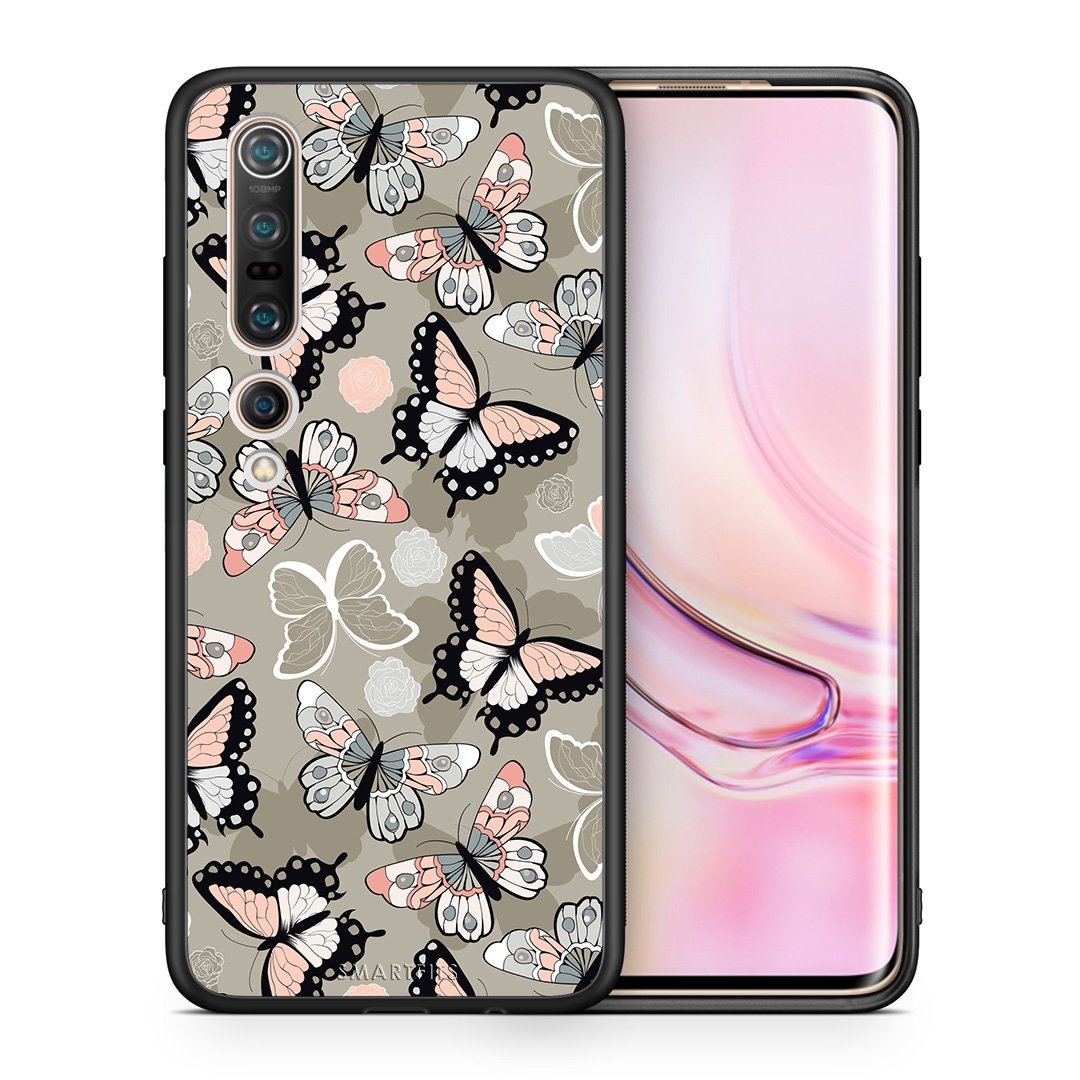 Θήκη Xiaomi Mi 10/10 Pro Butterflies Boho από τη Smartfits με σχέδιο στο πίσω μέρος και μαύρο περίβλημα | Xiaomi Mi 10/10 Pro Butterflies Boho case with colorful back and black bezels