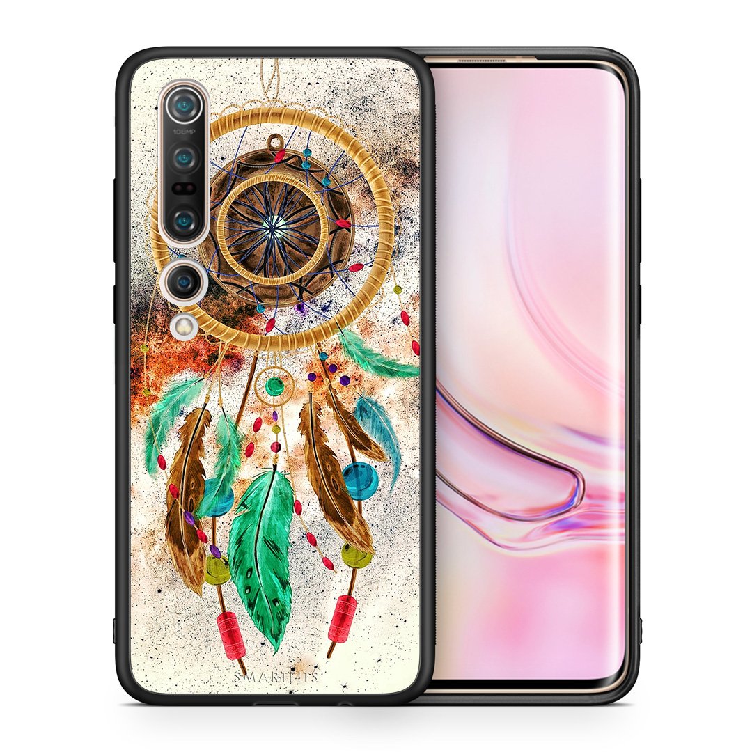 Θήκη Xiaomi Mi 10 Pro DreamCatcher Boho από τη Smartfits με σχέδιο στο πίσω μέρος και μαύρο περίβλημα | Xiaomi Mi 10 Pro DreamCatcher Boho case with colorful back and black bezels