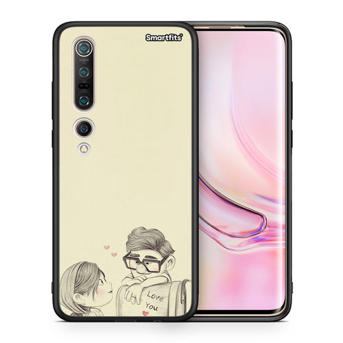Θήκη Xiaomi Mi 10 Carl And Ellie από τη Smartfits με σχέδιο στο πίσω μέρος και μαύρο περίβλημα | Xiaomi Mi 10 Carl And Ellie case with colorful back and black bezels