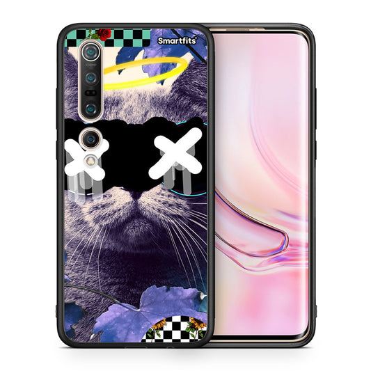 Θήκη Xiaomi Mi 10 Cat Collage από τη Smartfits με σχέδιο στο πίσω μέρος και μαύρο περίβλημα | Xiaomi Mi 10 Cat Collage case with colorful back and black bezels