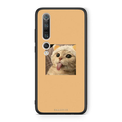 Xiaomi Mi 10 Pro Cat Tongue θήκη από τη Smartfits με σχέδιο στο πίσω μέρος και μαύρο περίβλημα | Smartphone case with colorful back and black bezels by Smartfits