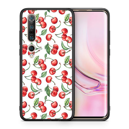 Θήκη Xiaomi Mi 10 Cherry Summer από τη Smartfits με σχέδιο στο πίσω μέρος και μαύρο περίβλημα | Xiaomi Mi 10 Cherry Summer case with colorful back and black bezels