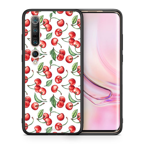 Θήκη Xiaomi Mi 10 Pro Cherry Summer από τη Smartfits με σχέδιο στο πίσω μέρος και μαύρο περίβλημα | Xiaomi Mi 10 Pro Cherry Summer case with colorful back and black bezels