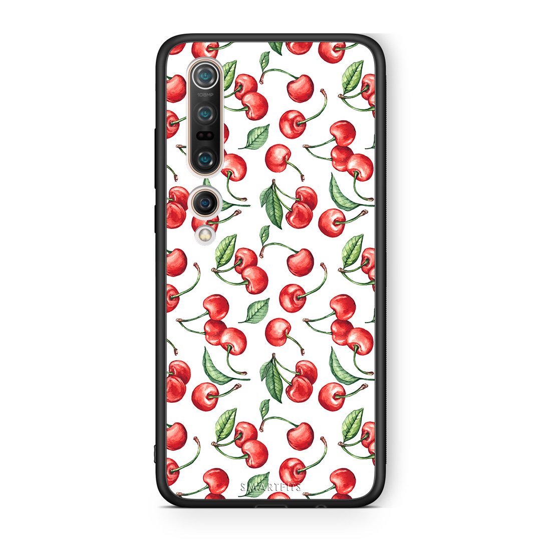 Xiaomi Mi 10 Pro Cherry Summer θήκη από τη Smartfits με σχέδιο στο πίσω μέρος και μαύρο περίβλημα | Smartphone case with colorful back and black bezels by Smartfits