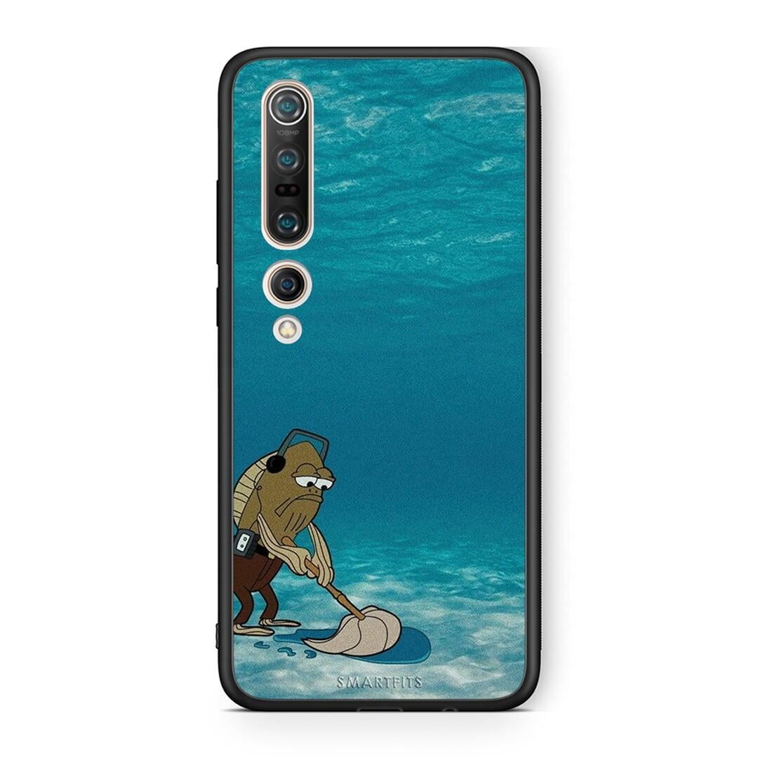 Xiaomi Mi 10 Clean The Ocean Θήκη από τη Smartfits με σχέδιο στο πίσω μέρος και μαύρο περίβλημα | Smartphone case with colorful back and black bezels by Smartfits