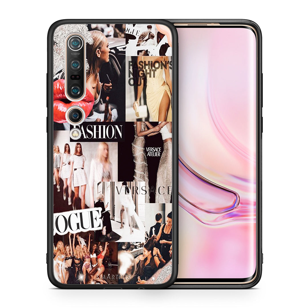 Θήκη Αγίου Βαλεντίνου Xiaomi Mi 10 Pro Collage Fashion από τη Smartfits με σχέδιο στο πίσω μέρος και μαύρο περίβλημα | Xiaomi Mi 10 Pro Collage Fashion case with colorful back and black bezels