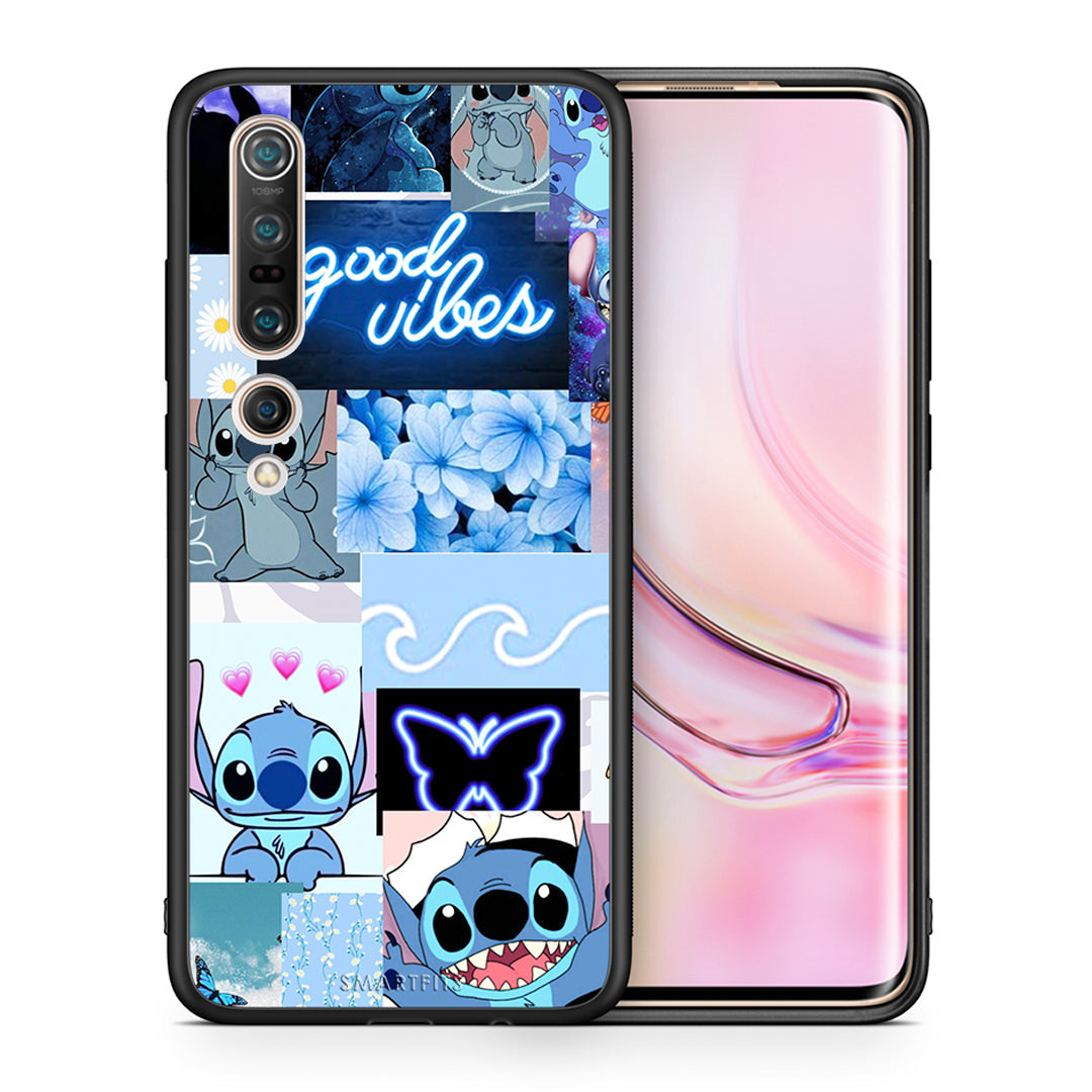 Θήκη Αγίου Βαλεντίνου Xiaomi Mi 10 Collage Good Vibes από τη Smartfits με σχέδιο στο πίσω μέρος και μαύρο περίβλημα | Xiaomi Mi 10 Collage Good Vibes case with colorful back and black bezels