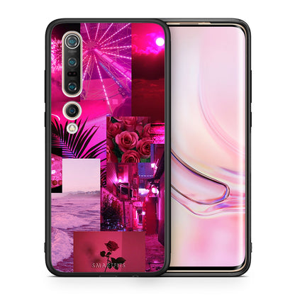 Θήκη Αγίου Βαλεντίνου Xiaomi Mi 10 Collage Red Roses από τη Smartfits με σχέδιο στο πίσω μέρος και μαύρο περίβλημα | Xiaomi Mi 10 Collage Red Roses case with colorful back and black bezels