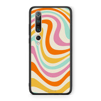 Thumbnail for Xiaomi Mi 10 Colourful Waves θήκη από τη Smartfits με σχέδιο στο πίσω μέρος και μαύρο περίβλημα | Smartphone case with colorful back and black bezels by Smartfits