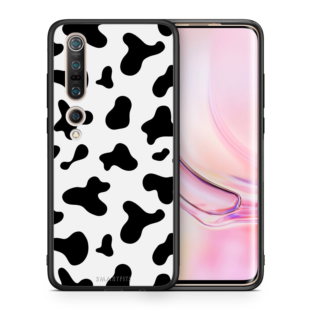 Θήκη Xiaomi Mi 10 Cow Print από τη Smartfits με σχέδιο στο πίσω μέρος και μαύρο περίβλημα | Xiaomi Mi 10 Cow Print case with colorful back and black bezels