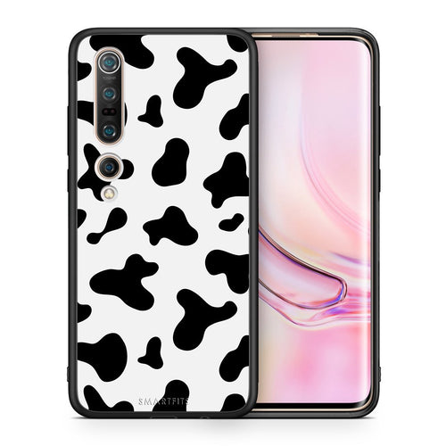 Θήκη Xiaomi Mi 10 Cow Print από τη Smartfits με σχέδιο στο πίσω μέρος και μαύρο περίβλημα | Xiaomi Mi 10 Cow Print case with colorful back and black bezels