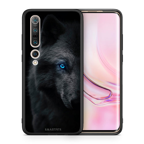 Θήκη Xiaomi Mi 10 Pro Dark Wolf από τη Smartfits με σχέδιο στο πίσω μέρος και μαύρο περίβλημα | Xiaomi Mi 10 Pro Dark Wolf case with colorful back and black bezels