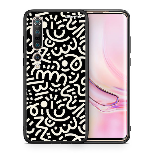 Θήκη Xiaomi Mi 10 Doodle Art από τη Smartfits με σχέδιο στο πίσω μέρος και μαύρο περίβλημα | Xiaomi Mi 10 Doodle Art case with colorful back and black bezels