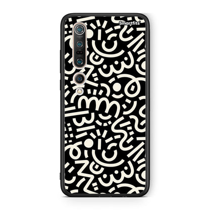 Xiaomi Mi 10 Doodle Art Θήκη από τη Smartfits με σχέδιο στο πίσω μέρος και μαύρο περίβλημα | Smartphone case with colorful back and black bezels by Smartfits