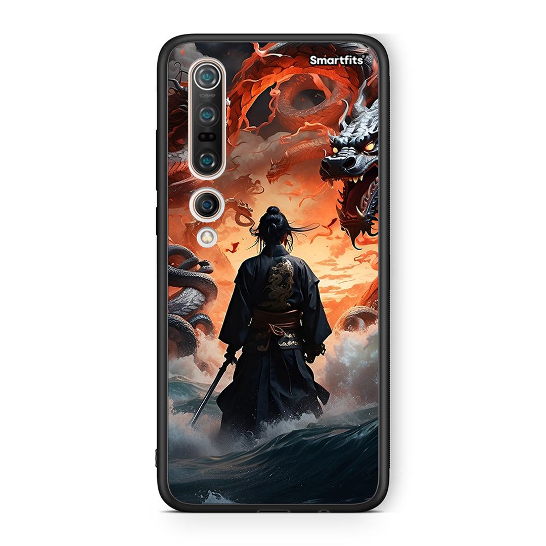 Xiaomi Mi 10 Pro Dragons Fight θήκη από τη Smartfits με σχέδιο στο πίσω μέρος και μαύρο περίβλημα | Smartphone case with colorful back and black bezels by Smartfits