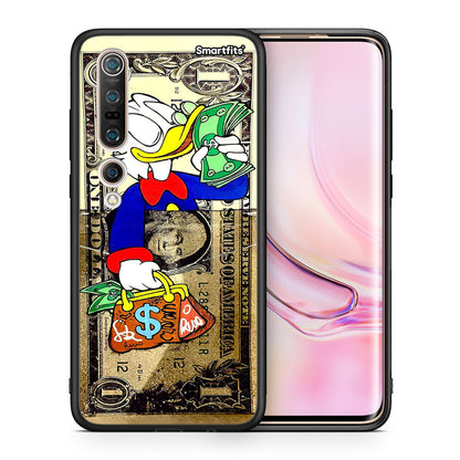 Θήκη Xiaomi Mi 10 Duck Money από τη Smartfits με σχέδιο στο πίσω μέρος και μαύρο περίβλημα | Xiaomi Mi 10 Duck Money case with colorful back and black bezels