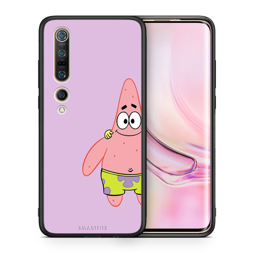 Θήκη Xiaomi Mi 10  Friends Patrick από τη Smartfits με σχέδιο στο πίσω μέρος και μαύρο περίβλημα | Xiaomi Mi 10  Friends Patrick case with colorful back and black bezels