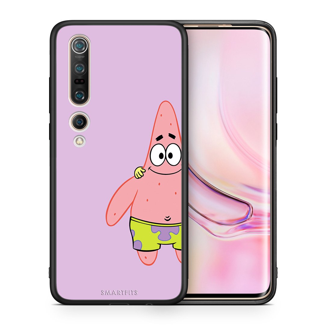 Θήκη Xiaomi Mi 10 Pro  Friends Patrick από τη Smartfits με σχέδιο στο πίσω μέρος και μαύρο περίβλημα | Xiaomi Mi 10 Pro  Friends Patrick case with colorful back and black bezels