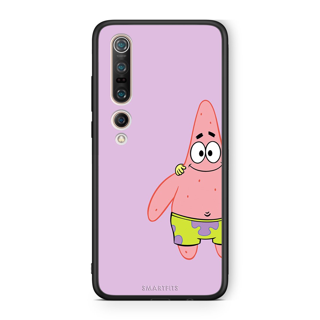 Xiaomi Mi 10  Friends Patrick θήκη από τη Smartfits με σχέδιο στο πίσω μέρος και μαύρο περίβλημα | Smartphone case with colorful back and black bezels by Smartfits