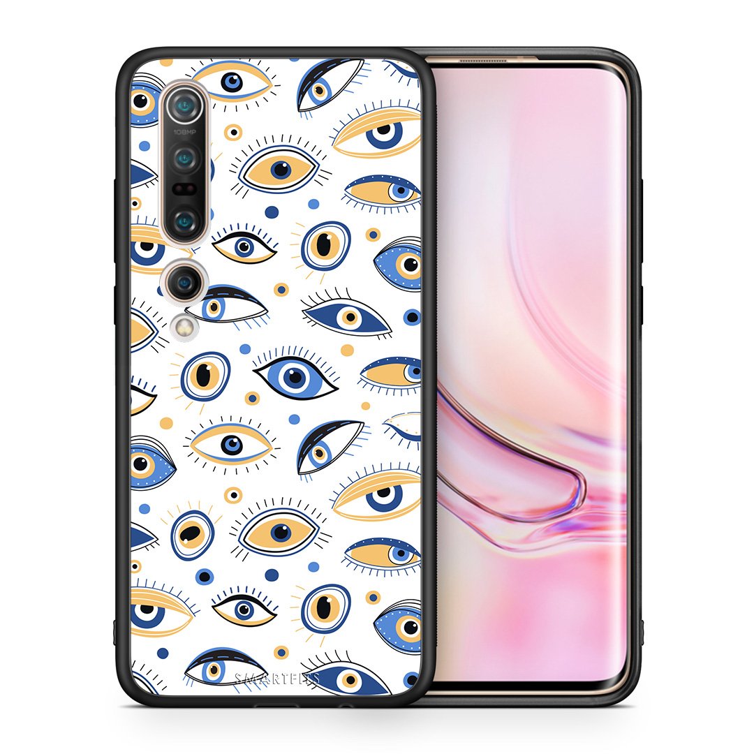 Θήκη Xiaomi Mi 10 Ftou Ftou από τη Smartfits με σχέδιο στο πίσω μέρος και μαύρο περίβλημα | Xiaomi Mi 10 Ftou Ftou case with colorful back and black bezels