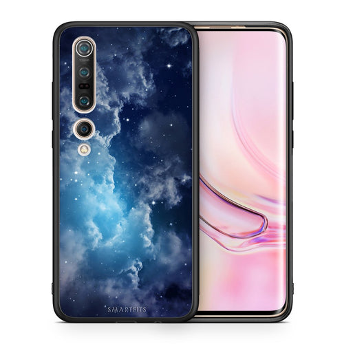 Θήκη Xiaomi Mi 10 Blue Sky Galaxy από τη Smartfits με σχέδιο στο πίσω μέρος και μαύρο περίβλημα | Xiaomi Mi 10 Blue Sky Galaxy case with colorful back and black bezels