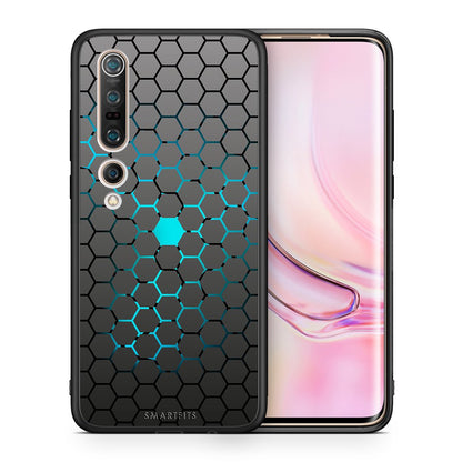 Θήκη Xiaomi Mi 10 Pro Hexagonal Geometric από τη Smartfits με σχέδιο στο πίσω μέρος και μαύρο περίβλημα | Xiaomi Mi 10 Pro Hexagonal Geometric case with colorful back and black bezels