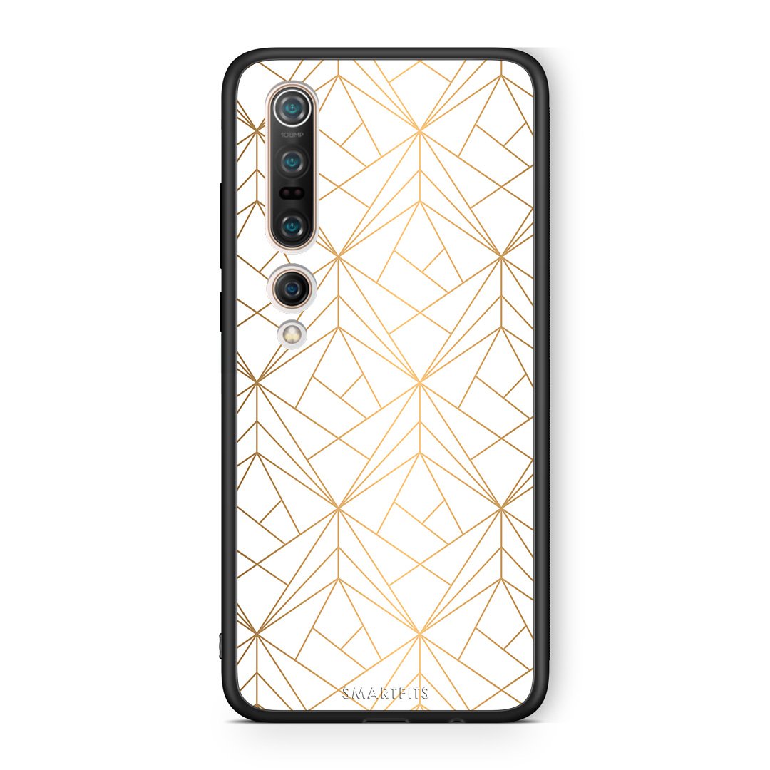 111 - Xiaomi Mi 10 Pro  Luxury White Geometric case, cover, bumper