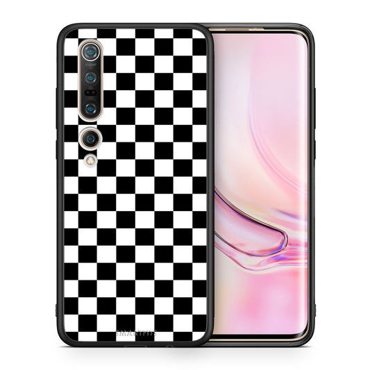 Θήκη Xiaomi Mi 10 Pro Squares Geometric από τη Smartfits με σχέδιο στο πίσω μέρος και μαύρο περίβλημα | Xiaomi Mi 10 Pro Squares Geometric case with colorful back and black bezels