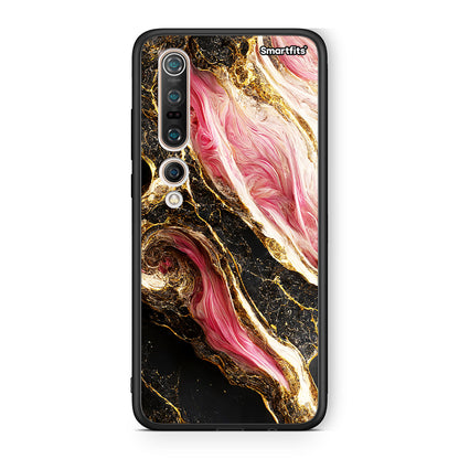 Xiaomi Mi 10 Pro Glamorous Pink Marble θήκη από τη Smartfits με σχέδιο στο πίσω μέρος και μαύρο περίβλημα | Smartphone case with colorful back and black bezels by Smartfits