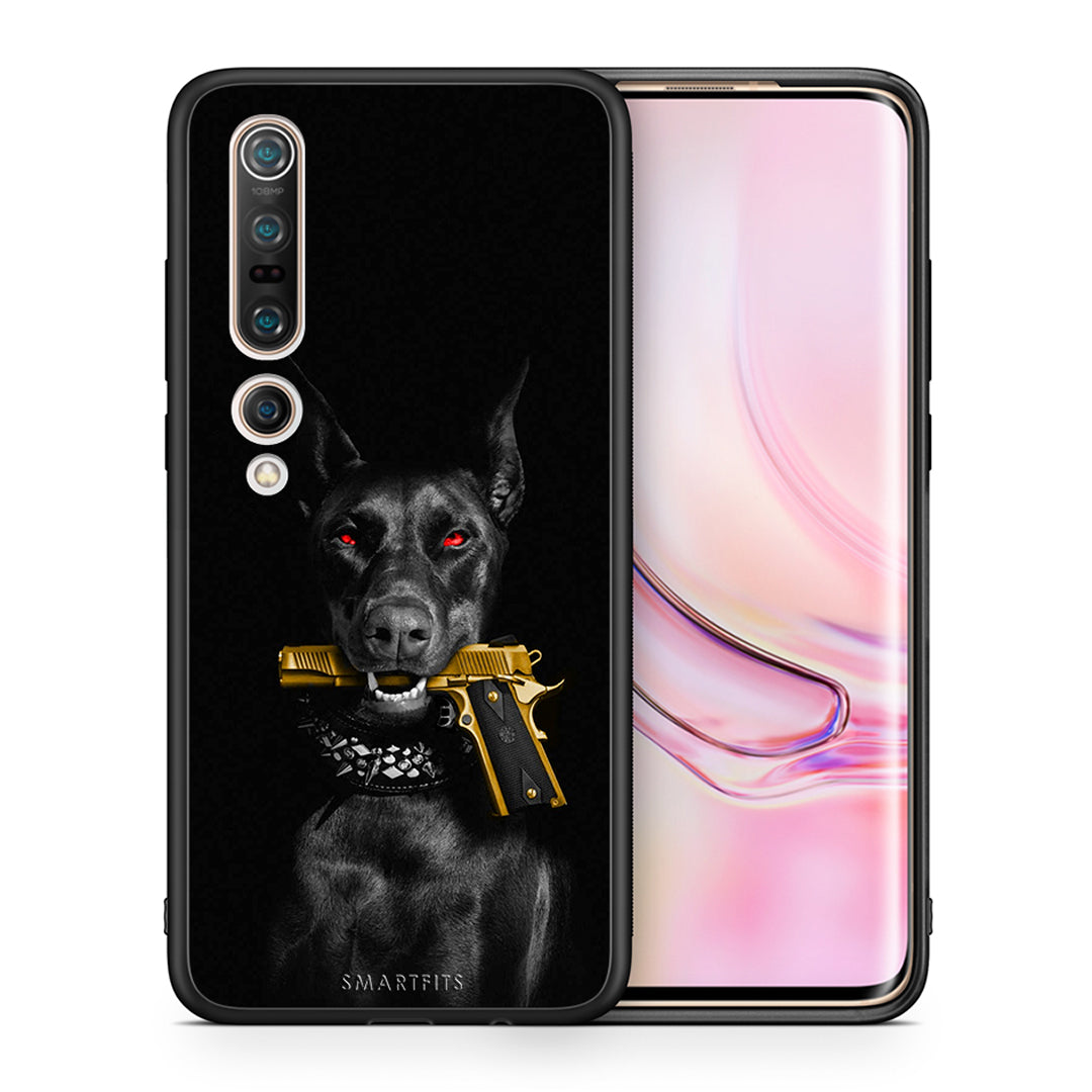 Θήκη Αγίου Βαλεντίνου Xiaomi Mi 10 Pro Golden Gun από τη Smartfits με σχέδιο στο πίσω μέρος και μαύρο περίβλημα | Xiaomi Mi 10 Pro Golden Gun case with colorful back and black bezels