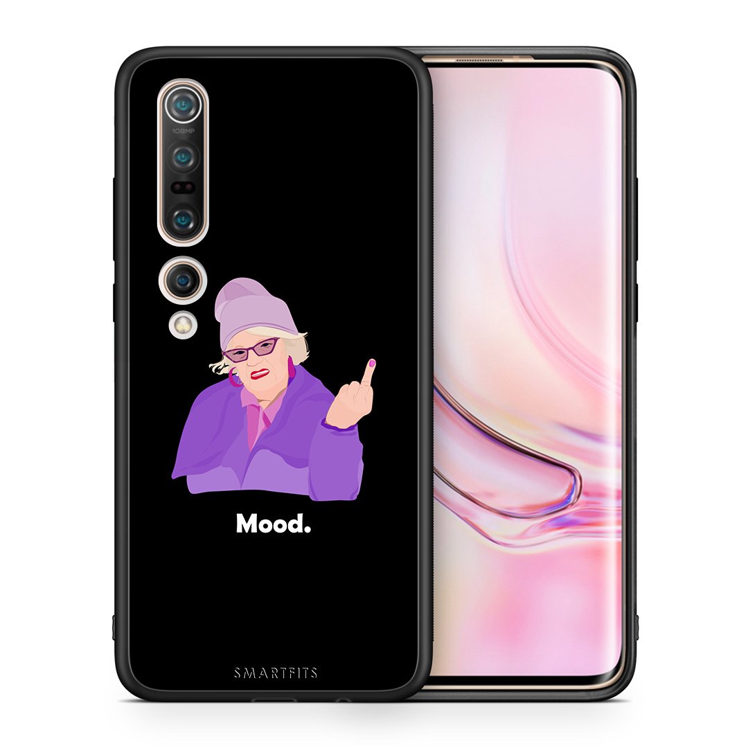 Θήκη Xiaomi Mi 10 Grandma Mood Black από τη Smartfits με σχέδιο στο πίσω μέρος και μαύρο περίβλημα | Xiaomi Mi 10 Grandma Mood Black case with colorful back and black bezels