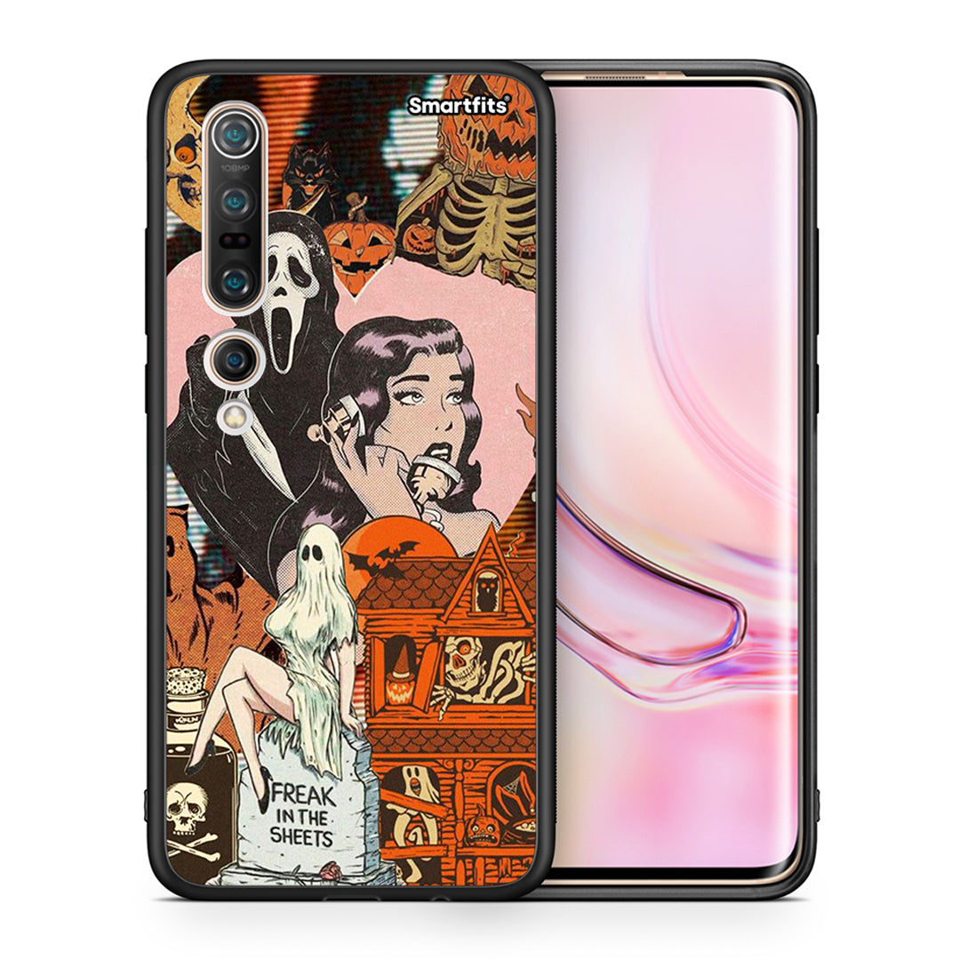 Θήκη Xiaomi Mi 10 Pro Halloween Collage από τη Smartfits με σχέδιο στο πίσω μέρος και μαύρο περίβλημα | Xiaomi Mi 10 Pro Halloween Collage case with colorful back and black bezels