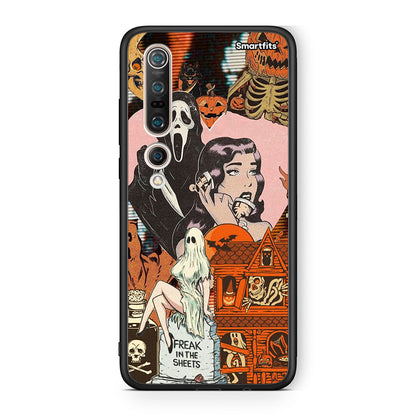 Xiaomi Mi 10 Halloween Collage Θήκη από τη Smartfits με σχέδιο στο πίσω μέρος και μαύρο περίβλημα | Smartphone case with colorful back and black bezels by Smartfits