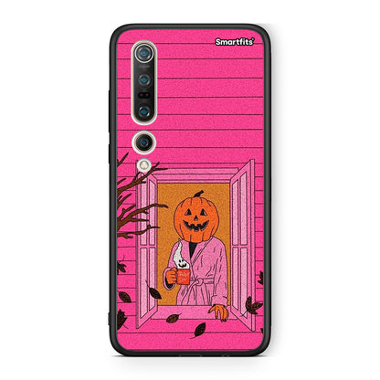 Xiaomi Mi 10 Halloween Pumpkin Lady Θήκη από τη Smartfits με σχέδιο στο πίσω μέρος και μαύρο περίβλημα | Smartphone case with colorful back and black bezels by Smartfits