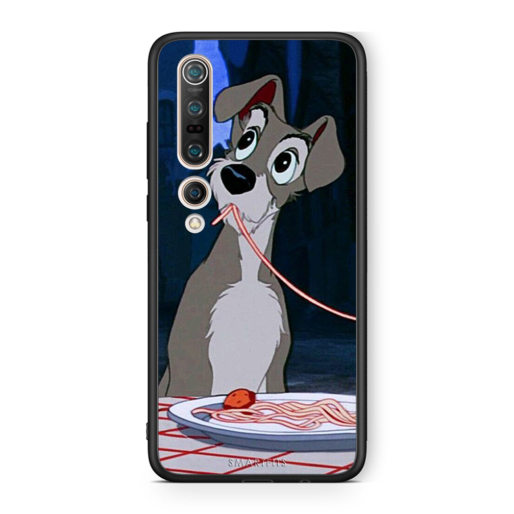 Xiaomi Mi 10 Lady And Tramp 1 Θήκη Αγίου Βαλεντίνου από τη Smartfits με σχέδιο στο πίσω μέρος και μαύρο περίβλημα | Smartphone case with colorful back and black bezels by Smartfits