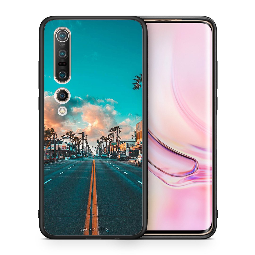Θήκη Xiaomi Mi 10 City Landscape από τη Smartfits με σχέδιο στο πίσω μέρος και μαύρο περίβλημα | Xiaomi Mi 10 City Landscape case with colorful back and black bezels