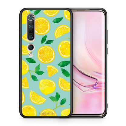 Θήκη Xiaomi Mi 10 Pro Lemons από τη Smartfits με σχέδιο στο πίσω μέρος και μαύρο περίβλημα | Xiaomi Mi 10 Pro Lemons case with colorful back and black bezels