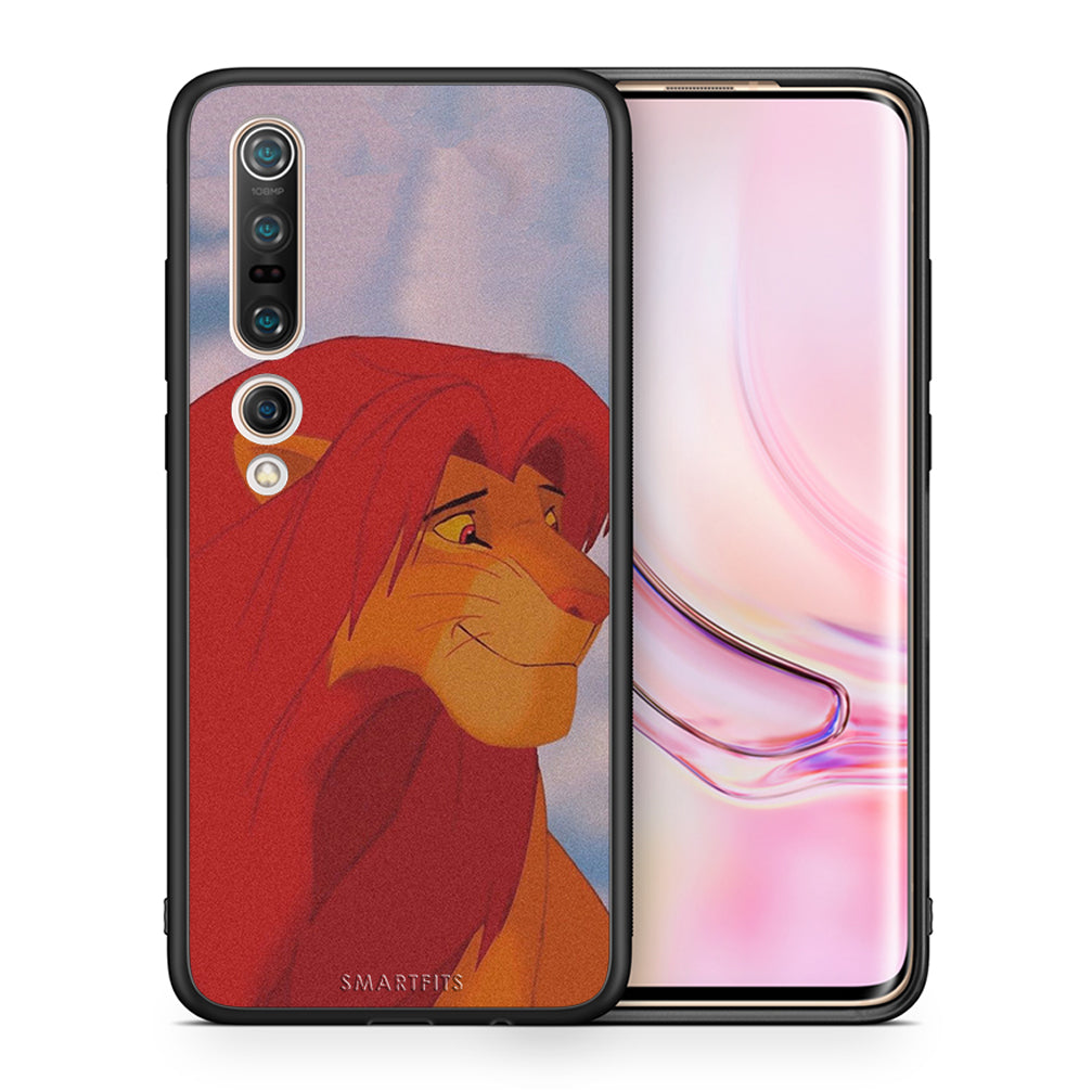 Θήκη Αγίου Βαλεντίνου Xiaomi Mi 10 Lion Love 1 από τη Smartfits με σχέδιο στο πίσω μέρος και μαύρο περίβλημα | Xiaomi Mi 10 Lion Love 1 case with colorful back and black bezels