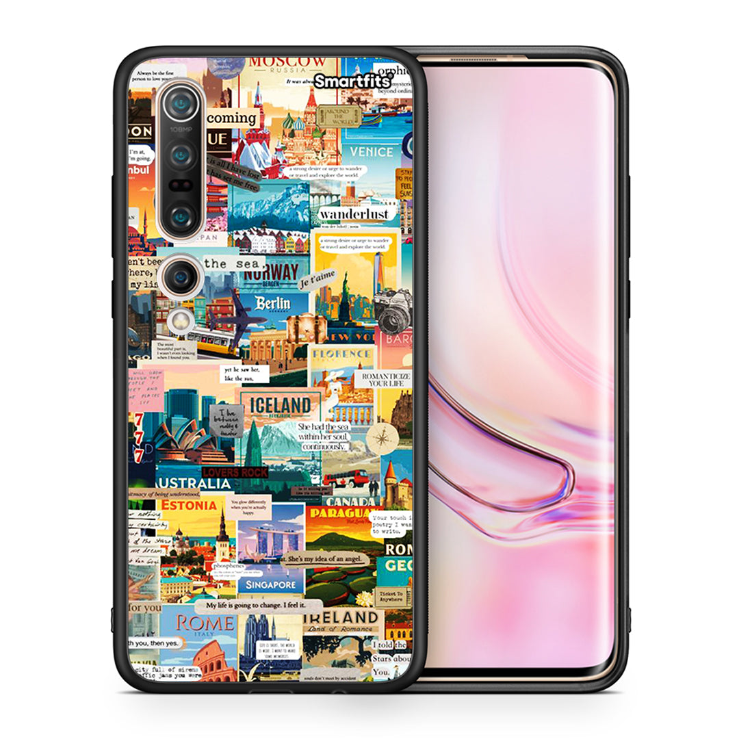 Θήκη Xiaomi Mi 10 Pro Live To Travel από τη Smartfits με σχέδιο στο πίσω μέρος και μαύρο περίβλημα | Xiaomi Mi 10 Pro Live To Travel case with colorful back and black bezels