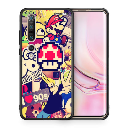 Θήκη Xiaomi Mi 10 Love The 90s από τη Smartfits με σχέδιο στο πίσω μέρος και μαύρο περίβλημα | Xiaomi Mi 10 Love The 90s case with colorful back and black bezels