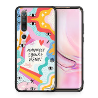 Thumbnail for Θήκη Xiaomi Mi 10 Manifest Your Vision από τη Smartfits με σχέδιο στο πίσω μέρος και μαύρο περίβλημα | Xiaomi Mi 10 Manifest Your Vision case with colorful back and black bezels