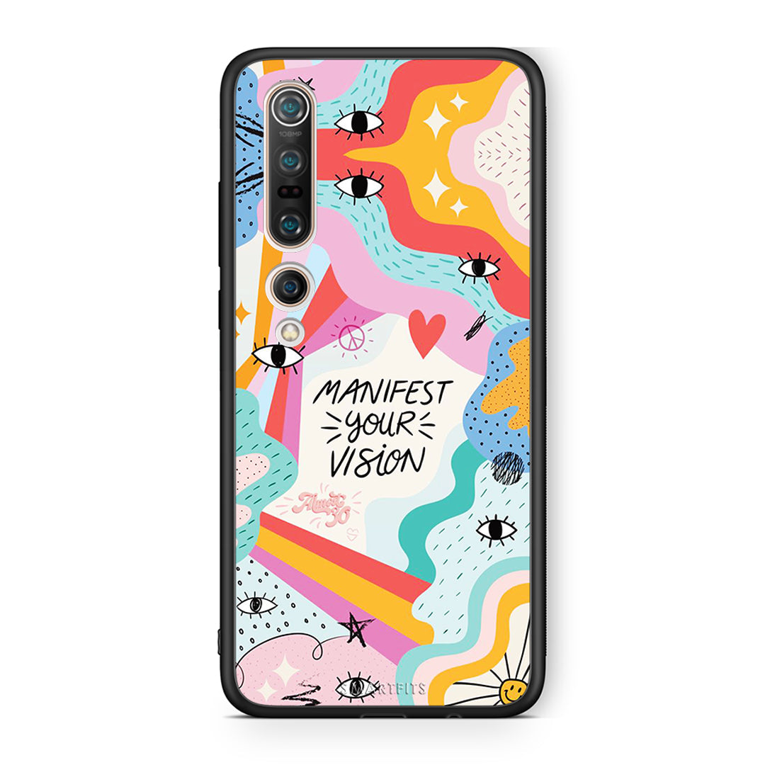 Xiaomi Mi 10 Manifest Your Vision θήκη από τη Smartfits με σχέδιο στο πίσω μέρος και μαύρο περίβλημα | Smartphone case with colorful back and black bezels by Smartfits