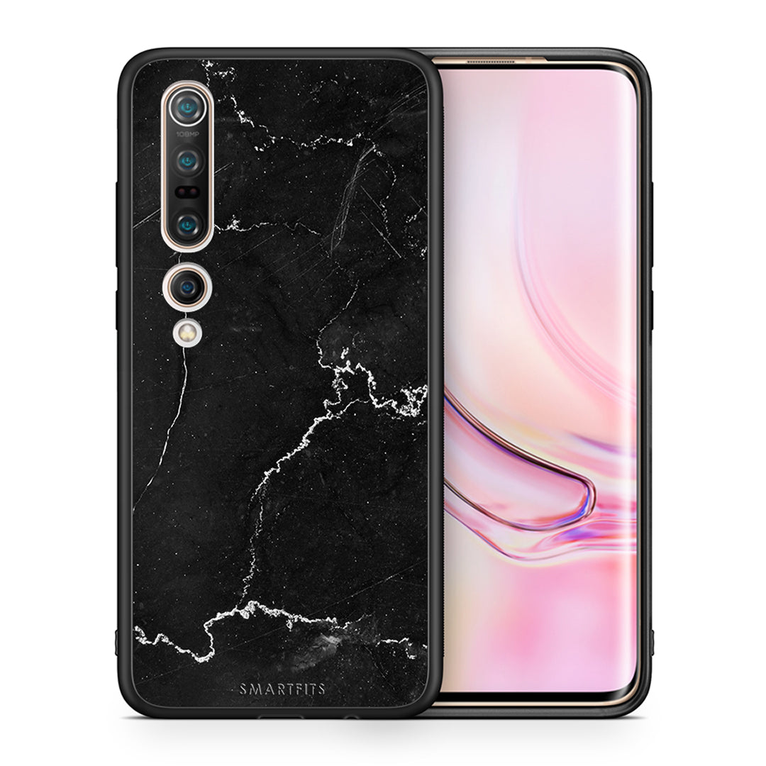 Θήκη Xiaomi Mi 10 Pro Marble Black από τη Smartfits με σχέδιο στο πίσω μέρος και μαύρο περίβλημα | Xiaomi Mi 10 Pro Marble Black case with colorful back and black bezels
