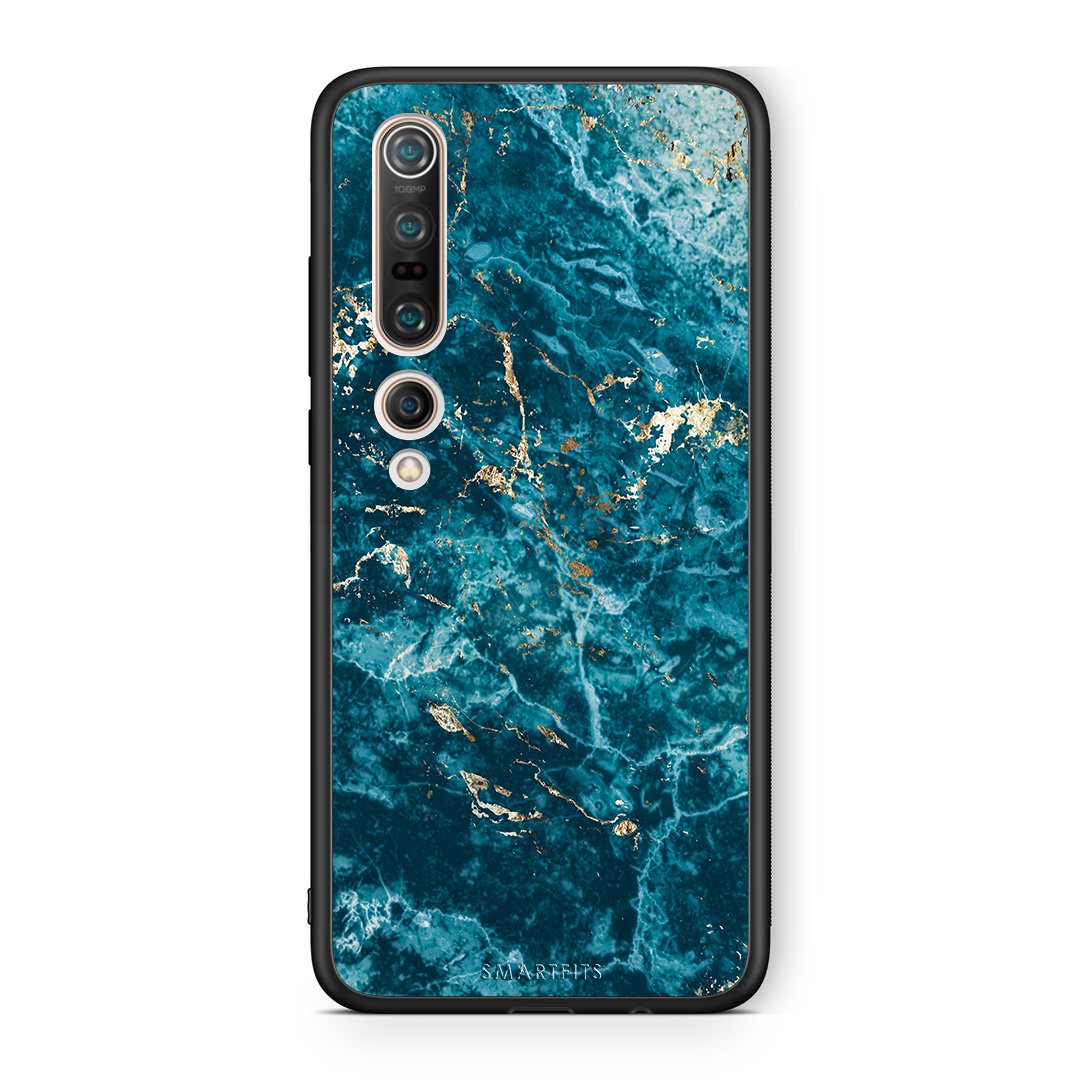 Xiaomi Mi 10 Pro Marble Blue θήκη από τη Smartfits με σχέδιο στο πίσω μέρος και μαύρο περίβλημα | Smartphone case with colorful back and black bezels by Smartfits